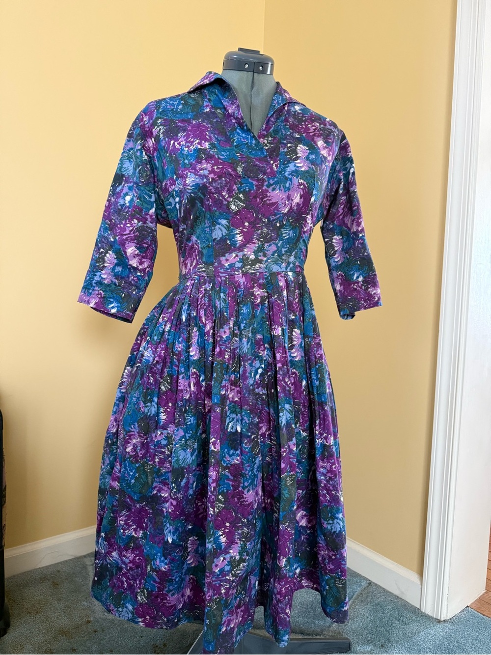 Size 6 Trashy Diva Cool Watercolor Americana Dress